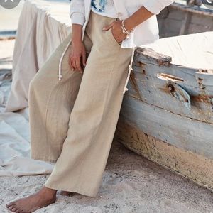 J Jill  wide leg Capri linen pants, Size 18
